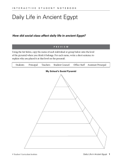 Daily Life in Ancient Egypt