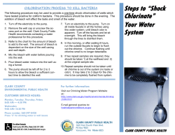 Steps to Shock Chlorinate Your Water system.pub