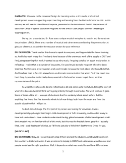 Presentation Transcript - Universal Design for Learning Series