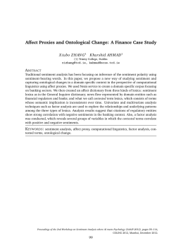 Affect Proxies and Ontological Change: A finance case study