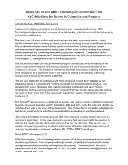 Credence ID and ADO Technologies Launch Multiple KYC Solutions