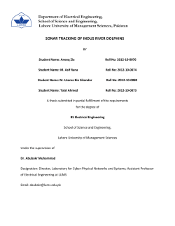 Sonar Tracking of Indus River Dolphins