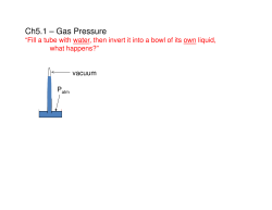 Ch5.1 &ndash; Gas Pressure