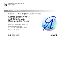 Exchange Rate Cycles and Canada&ndash;US
