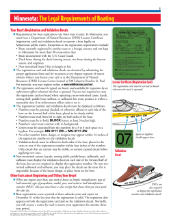 Minnesota:The Legal Requirements of Boating