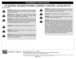 14425 Z4-SeismicFrame Cabinet Caster Leveler Kit