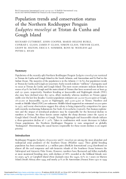Population trends and conservation status of the Northern