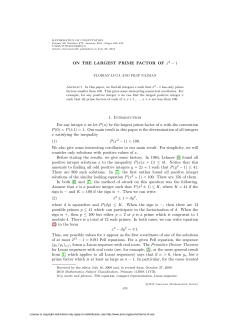 be the largest prime factor of n with the