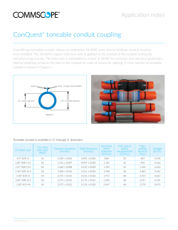 Application Note: ConQuest Toneable Conduit