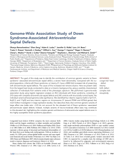 Genome-Wide Association Study of Down Syndrome