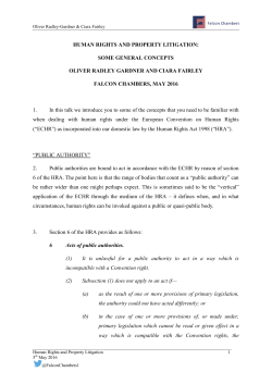 Human Rights and Property Litigation