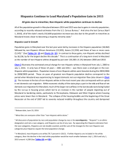 Hispanics Continue to Lead Maryland`s Population Gain in 2015