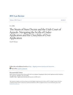 The Straits of Stare Decisis and the Utah Court of Appeals