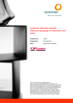 Audience attitudes towards offensive language on television