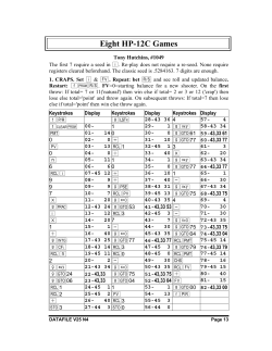 Eight HP-12C Games