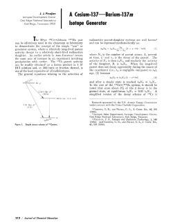A Cesium-137-Barium-137111 Isotope Generator