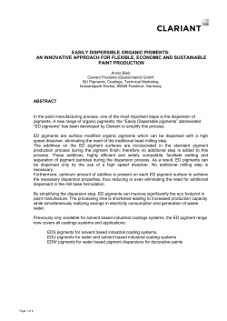 easily dispersible organic pigments