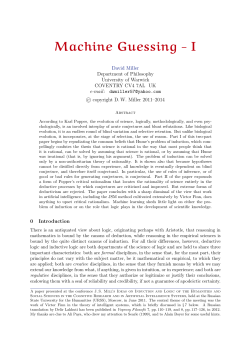 Machine Guessing - University of Warwick