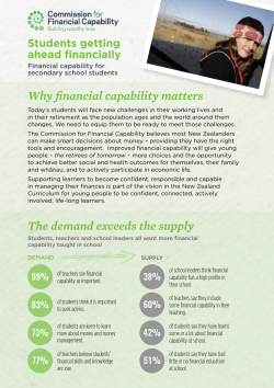 The demand exceeds the supply Why financial capability matters