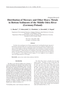Distribution of Mercury and Other Heavy Metals in Bottom Sediments