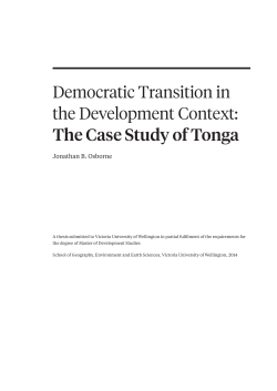 Democratic Transition in the Development Context