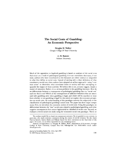 The Social Costs of Gambling: An Economic Perspective