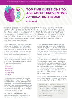 TOP FIVE QUESTIONS TO ASK ABOUT PREVENTING AF