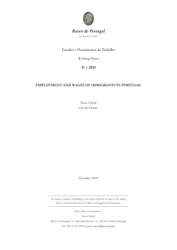 Employment and wages of immigrants in Portugal