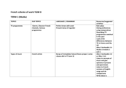 French scheme of work YEAR 8 TERM 1 (Media)