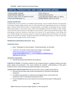 digital production and game design