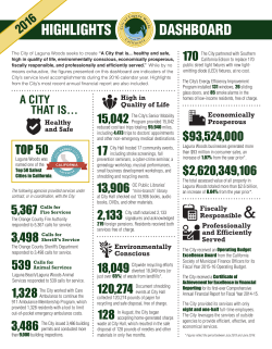 highlights dashboard - City of Laguna Woods