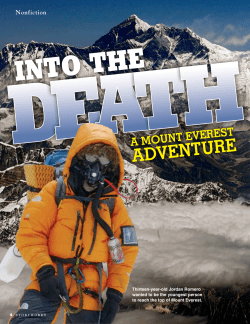 Into The Death Zone: An Everest Adventure