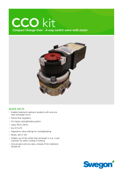 CCO kit - Swegon