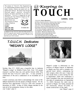 MEGAN`S LODGE - The Organization for Understanding Children`s