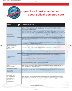 questions to ask your doctor about patient-centered care