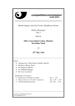 May 2016 - Competition Commission