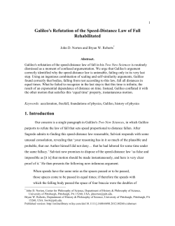 Galileo`s Refutation of the Speed-Distance Law of Fall Rehabilitated