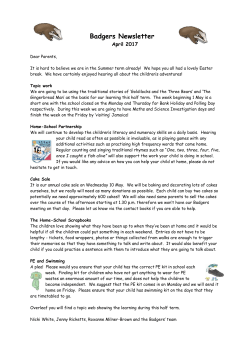Badgers Newsletter - Dovers Green School