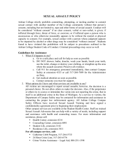 Sexual Assault Policy