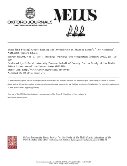 Being (and Feeling) Gogol - English 273G