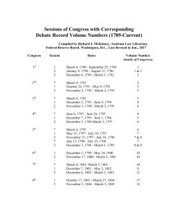 Sessions of Congress and Their - Law Librarians` Society of