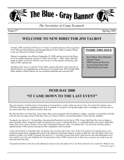 2001 Blue-Gray Banner - Camp Tecumseh, Center Harbor, New