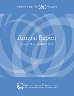 Annual Report - Bay Area Cancer Connections