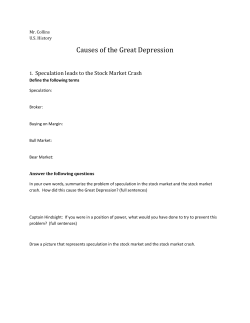 Causes of the Great Depression