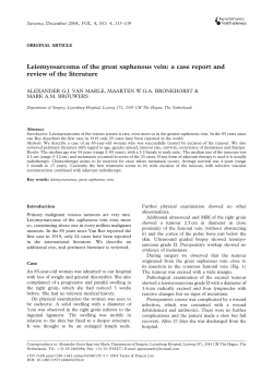 Leiomyosarcoma of the great saphenous vein: a case