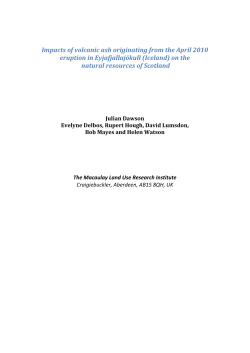 Impacts of volcanic ash originating from the April 2010 eruption in