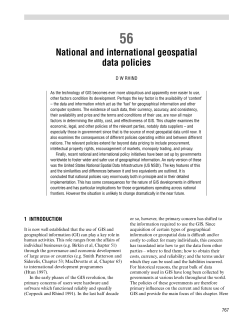 National and international geospatial data policies