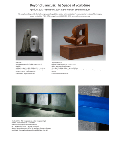 Beyond Brancusi: The Space of Sculpture press images