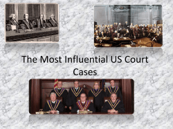 The Most Influential US Court Cases