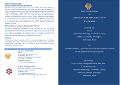 LANDSLIDE RISK M ANAGEM ENT IN SO U TH ASIA